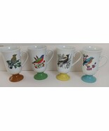 VTG 1970&#39;s Fred Roberts 4 Song Bird Pedestal Mugs Irish Cups Made In Japan - $471.29 MXN