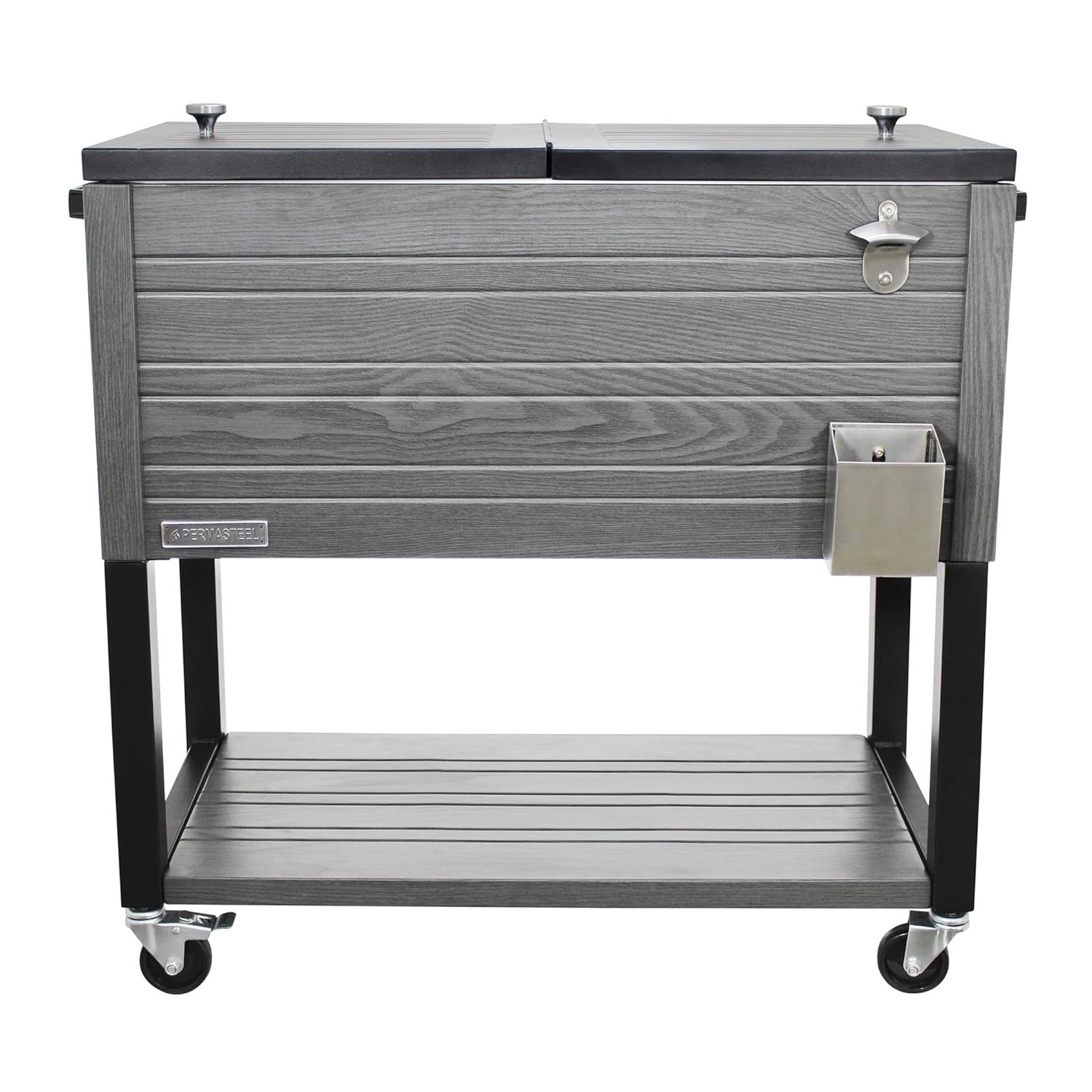 Permasteel 80-Quart Outdoor Patio Cooler with Wheels | Beverage Rolling Cooler f