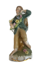 Veg Antique French &#39;Martial Raynaud&#39; Porcelain Boy Figurine - £14.42 GBP