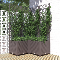 Garden Planter with Trellis Brown 31.5&quot;x31.5&quot;x53.5&quot; PP - $163.99