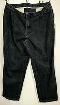 Vintage SAVANE Jeans Mens 42 x 34 Black Denim Pants Pleated Front Cotton Mexico  - £29.50 GBP