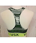 Victoria&#39;s Secret Sports Bra VSX Green Black White Design Lightweight Sz S - $226.18 MXN