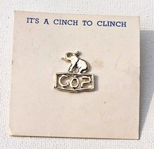 Vintage Gop Republican It&#39;s A Cinch To Clinch Elephant Hard Plastic Tack Pin - £6.21 GBP