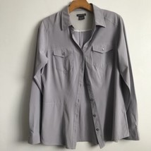 Exofficio Shirt M Purple Collared Button Down Outdoor Breathable Long Sleeve Top - £18.46 GBP