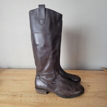 Ralph Lauren Dark Brown Tall Leather Riding Boots Women's Size 9 STARA - $29.69