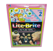 VINTAGE 1986 LITE BRITE MY FAVORITE THINGS PICTURE REFILL PAPER 10 PAGES... - $19.00