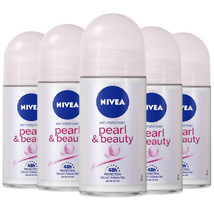 3 x Nivea Pearl &amp; Beauty Women Antiperspirant Deodorant Roll On 50ml/1.7... - £27.45 GBP