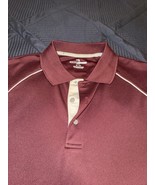 Grand Slam Golf Polo Shirt XL Burgundy Maroon Beige Trim Polyester - €8,20 EUR