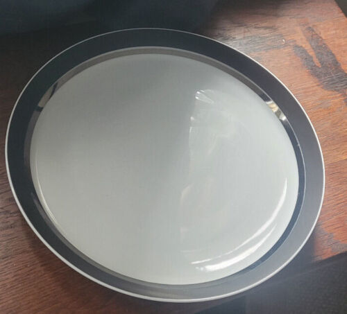 Mikasa 10.5&quot; Dinner Plate Pivotal Ben Seibel Montina 5023 Grey White &quot;Si... - $9.99