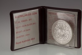 1982 Australia 10 Dollar Coin 2nd Portrait XII Commonwealth Games (w/Sof... - £78.72 GBP
