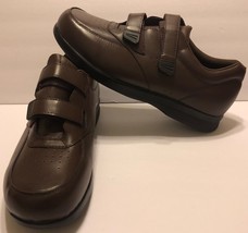 Propet Brown Vista Two Strap Slip On Shoes Sz 12 XX Wide Walking Leather... - $84.14