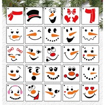 Christmas Snowman Face Stencils For Painting,3 Snowman Xmas Stencil For ... - £18.02 GBP