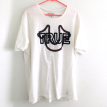 NWT True Religion Jeans T-Shirt XXL Logo Tee Crew Horseshoe Buddha Graphic - £22.37 GBP