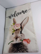 Easter Brown Bunny Garden Flag 12X18 Inch Double Sided for outside Small - £7.35 GBP