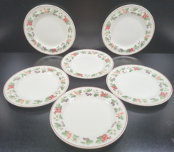 6 Wedgwood Provence Queensware Salad Plates Set Vintage Fruit Dishes England Lot - £70.95 GBP