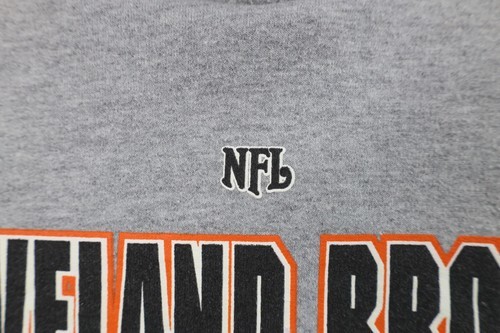Vintage NFL Mens XL Spell Out Cleveland Browns Football Hoodie Sweatshirt Gray Item image 7