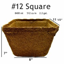 CowPots # 12 Square Pot - 40 pots - $238.76