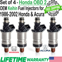 Genuine Flow Matched 4 Pieces Keihin Fuel Injectors for 1989 Honda CRX 1... - $103.45