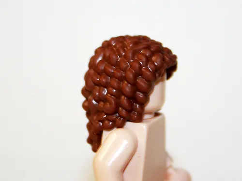 Brown Long Curly Hair Piece For Minifigure Custom - £2.36 GBP