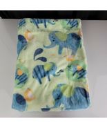 Mon Lapin Elephant Baby Blanket Security Lovey Plush Green Blue White Sh... - $29.67