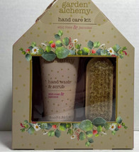 Garden Alchemy Hand Care Kit Wild Rose &amp; Jasmine Hand Wash With Brush New - $10.29