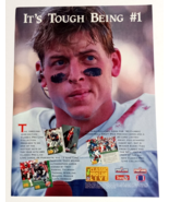 1993 Classic Football Card Troy Aikman Dallas Cowboys Magazine Cut Print Ad - £7.84 GBP