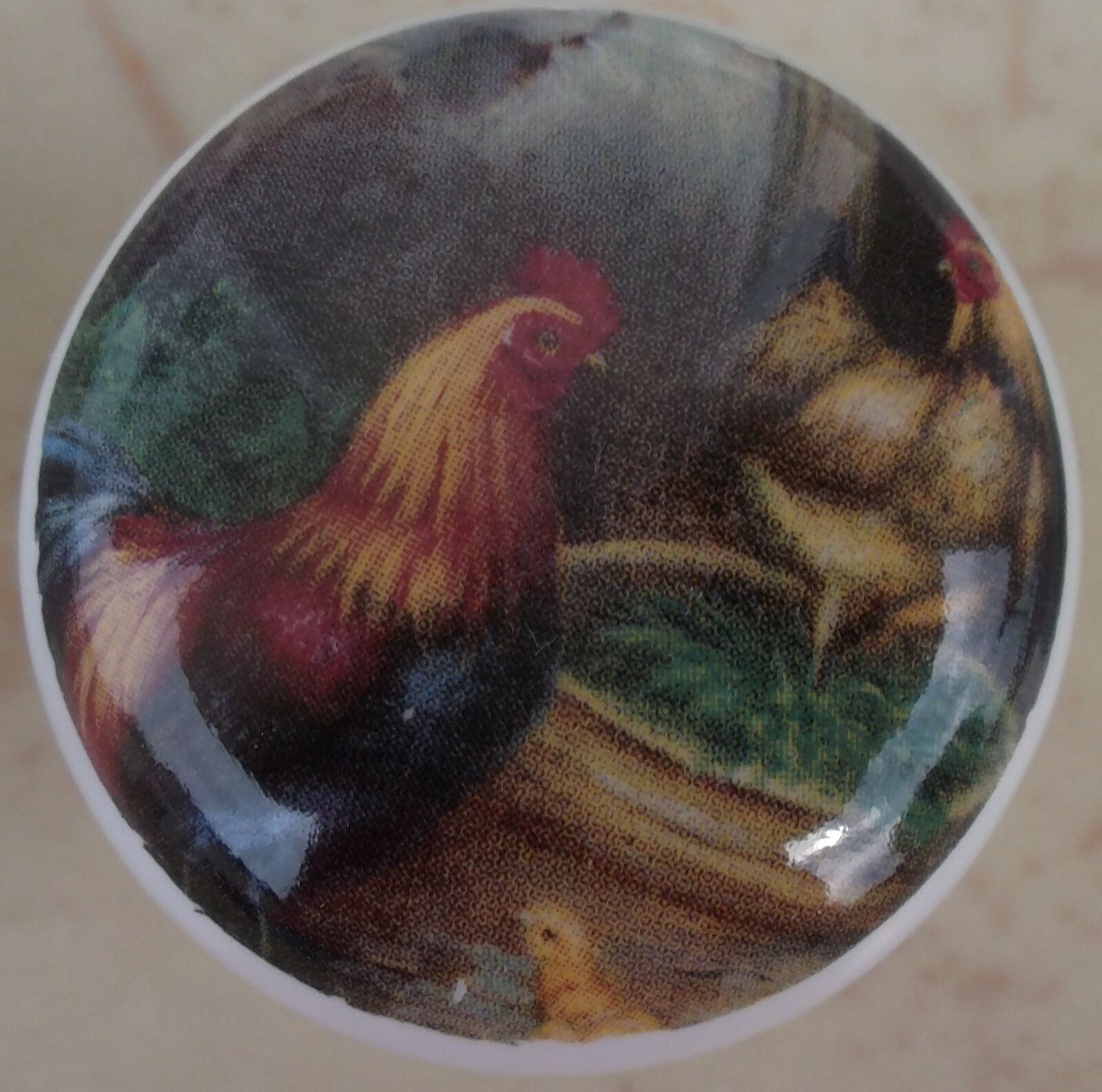 Cabinet Knobs Knob w/ Rooster Freerange #1 CHICKEN - $5.44