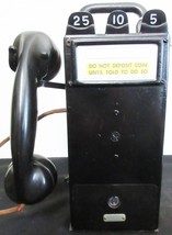 Gray Pay Station / Telephone w/ Handset Circa 1900&#39;s #2A - £771.92 GBP