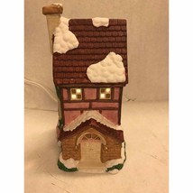 NIB old stock Vintage Christmas Lighted house Works Roman Inc ceramic village - £15.73 GBP