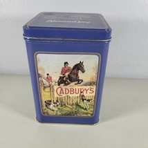 Vintage Tin Cadburys Milk Chocolate Almond Joy Metal Blue Horse Girl - $9.88