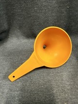 Vintage Tupperware 3.75&quot; Funnel #1227-1 Harvest Orange Color Good Used Condition - £3.92 GBP