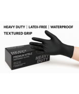 50pcs Black Nitrile Gloves Heavy Duty Latex-Free Disposable Cleaning &amp; T... - €13,68 EUR+