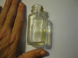 (MX-5) old antique square glass bottle - £3.92 GBP