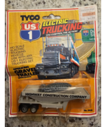 Tyco US-1 Electric Trucking Highway Construction Company Trailer w/ Grav... - $55.00