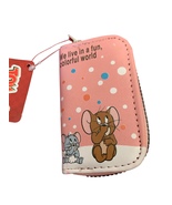 Pink and beige key case featuring Tom and Jerry&#39;s Jerry and Tuffy - $546.58 MXN