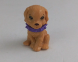 Vintage Mattel Barbie Golden Retriever Puppy With Purple Collar 1.5&quot; Toy... - $4.84