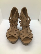 Hot Tomato size 6.5 wedge sandals Tan Strappy - $24.75
