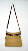 Travelon Nylon Crossbody Shoulder Bag Travel Purse Anti Theft Beige Tan Braided - £18.93 GBP