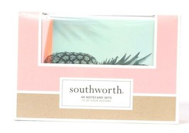 Southworth 48 Notecard Set 12 Of Four Designs Pineapple Cactus Thank You... - $16.99