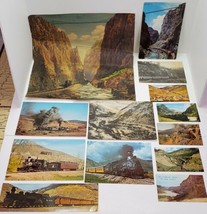 Vtg Colorado Railroad Train Postcard Card Art Print Mix Lot Unposted Royal Gorge - £22.99 GBP