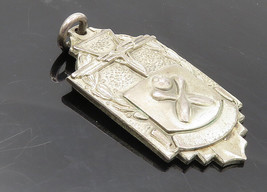 925 Sterling Silver - Vintage Oxidized Bowling Pins Sports Drop Pendant - PT7663 - $53.31