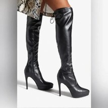 SHOE DAZZLE - Zaire Platform Over the Knee Stiletto Heel Boots - £41.14 GBP