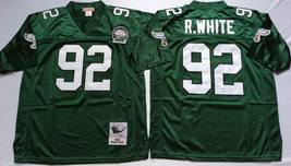 Men&#39;s Reggie White #92 Stitched Jersey 1992 Green White - T-Shirts - £36.30 GBP