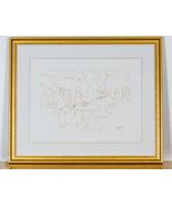 Original Untitled Felt Pen Sketch by Christian Jequel Framed Gorgeous - $23,015.66 MXN