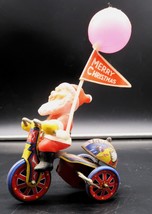 1950 Vintage Korea Mechanical Santa Tricycle Balloon Bell w/ Key MTU - $39.99