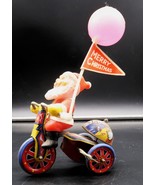 1950 Vintage Korea Mechanical Santa Tricycle Balloon Bell w/ Key MTU - €34,56 EUR