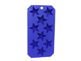 Mainstays Silicone Ice Cube Mold Tray - New - Blue Stars - £6.33 GBP