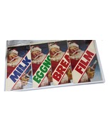 Vtg Coca-Cola Santa Christmas Advertisement Poster 4 Pc Milk Eggnog Brea... - $24.28