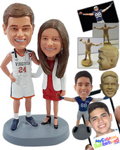 Personalized Bobblehead Basketball and doctor couple wearing their respective un - £123.62 GBP