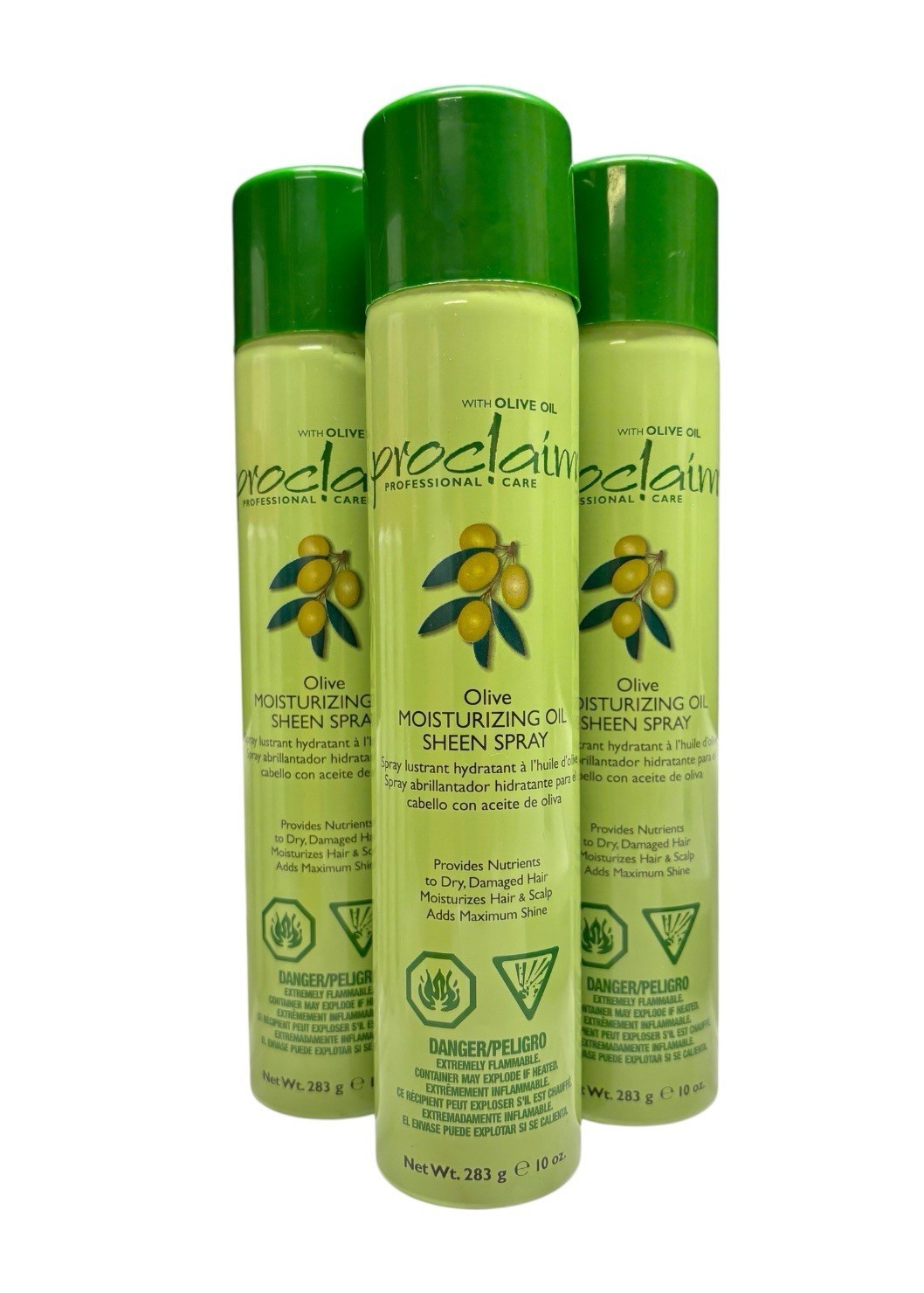 (3) Proclaim Olive Moisturizing Oil Sheen Spray 10oz, With Olive Oil, 63... - $88.99